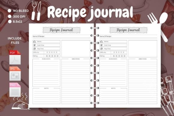Food Recipe Planner | Kdp Interior. Graphic KDP Interiors By armanmojumdar49