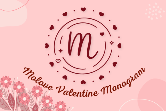 Molove Valentine Monogram Decorative Font By attypestudio