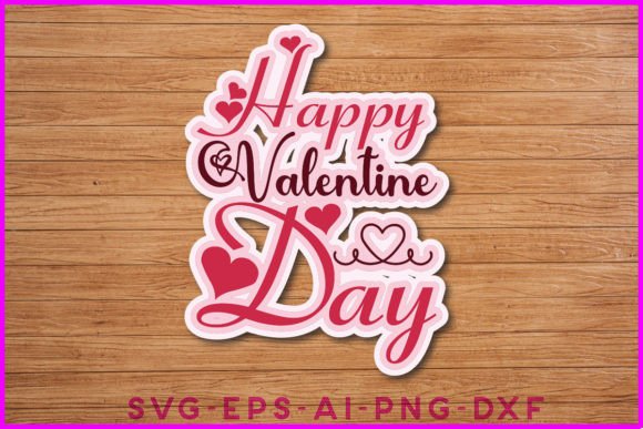 Happy Valentine Day Sticker Design Afbeelding Crafts Door Designer_Sultana