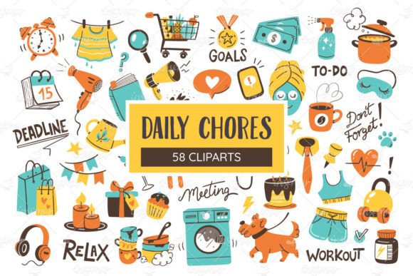 Daily Chores & Reminders Clipart Collect Graphic Crafts By insemar