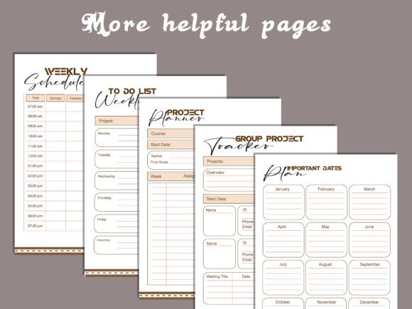 Academic Planner Graphic Print Templates By Planners Campus