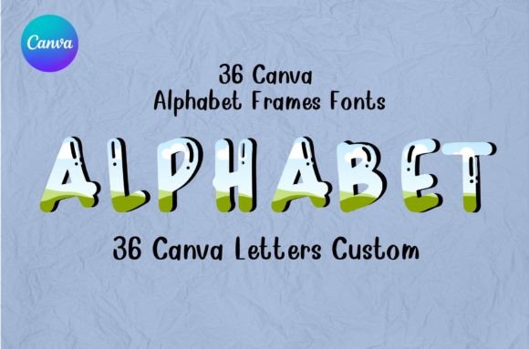 Alphabet Canva Frames Font Illustration Maquettes de Produits Par ็Honeymons