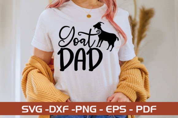 Goat Dad SVG Design Grafik Plotterdateien Von monidesignhat