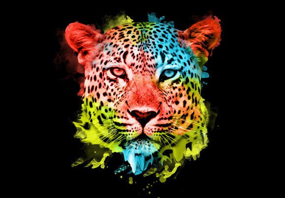Watercolor Graphic Leopard 2 Gráfico Plantillas de Impresión Por Newly_tshirt