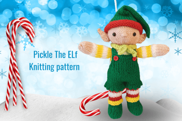Elf Toy Knitting Pattern Graphic Knit Toys & Dolls By L.T.Marshall