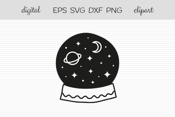 Doodle Black Crystal Ball Graphic Illustrations By Starry