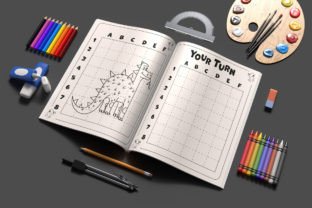 How to Draw Dinosaur with Book Cover KDP Gráfico Páginas y libros de colorear para niños Por YOOY 8