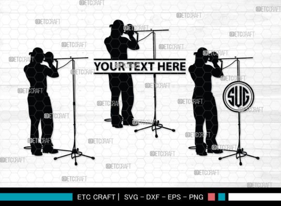 Singer Monogram, Singer Silhouette Graphic Crafts By Pixel Elites