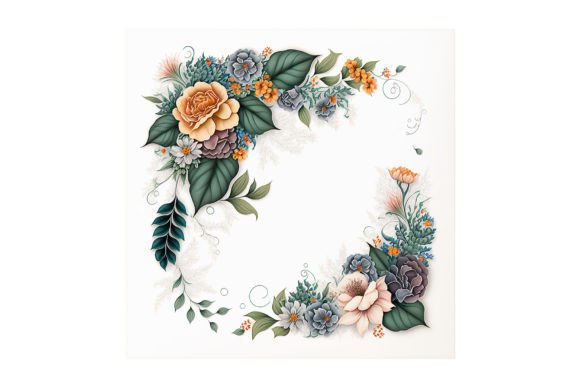 Floral Garland Design - V11 Illustration Illustrations Imprimables Par Alavays