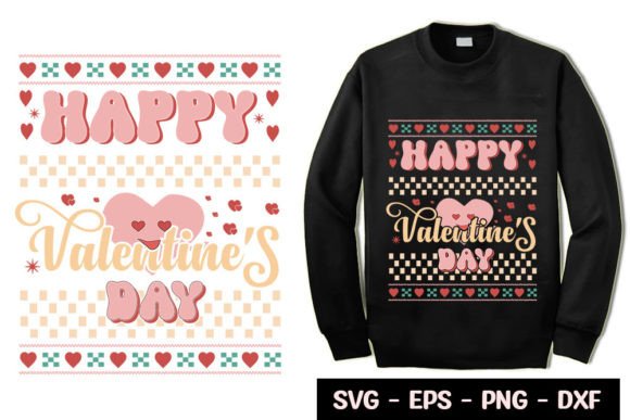 Happy Valentine's Day - Valentine Afbeelding T-shirt Designs Door Robi Graphics