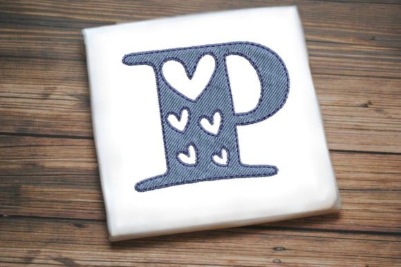Alphabet Letter P Multi Heart Wedding Monogram Embroidery Design By Designs By Sirine