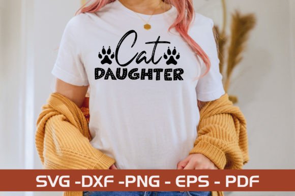 Cat Daughter SVG Design Graphic Crafts By monidesignhat