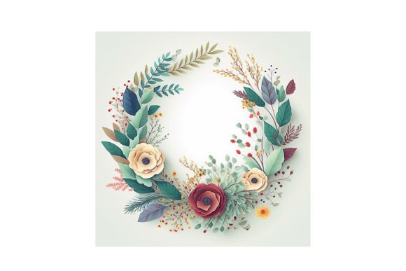 Floral Wreath Design - V11 Illustration Illustrations Imprimables Par Alavays