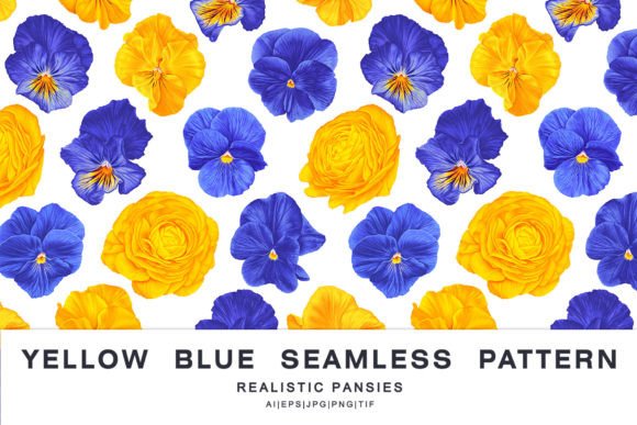 Yellow Blue Seamless Pattern Graphic Patterns By MPetrovskaya