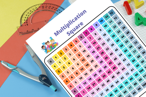 Multiplication Square, Multiplication Grafik Erste Klasse Von pro printable