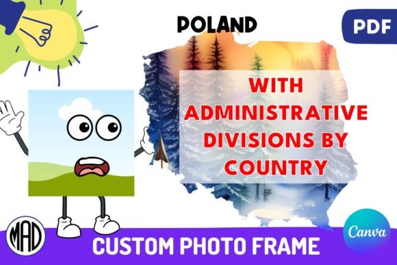 Poland Divisions Canva Photo Frame Graphic Scene Generators By Marina Art Design