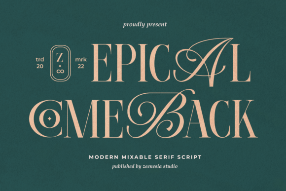 Epical Comeback Display Font By zeenesia