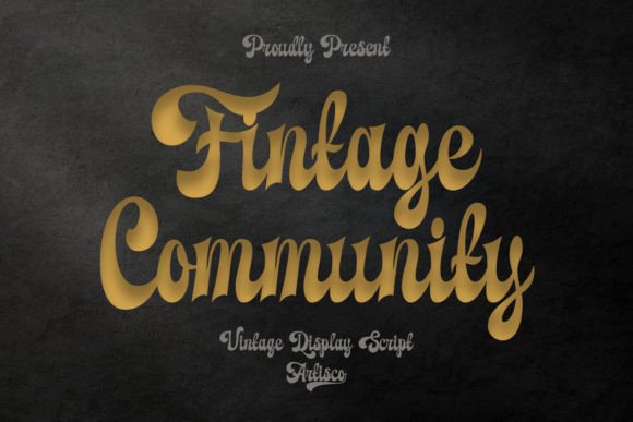 Fintage Community Script & Handwritten Font By artisco99