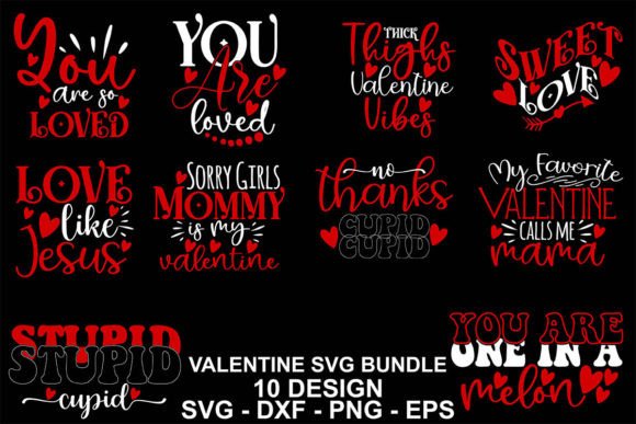 Valentine Svg Bundle Gráfico Manualidades Por creativemomenul022