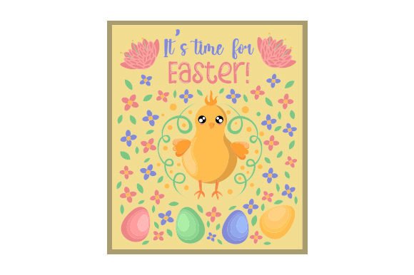 It's Time for Easter - Poster Art Pasqua File creazione per il taglio Di Creative Fabrica Crafts