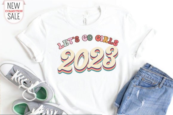 Let’s Go Girls 2023 Sublimation Illustration Modèles d'Impression Par Sublimation Design