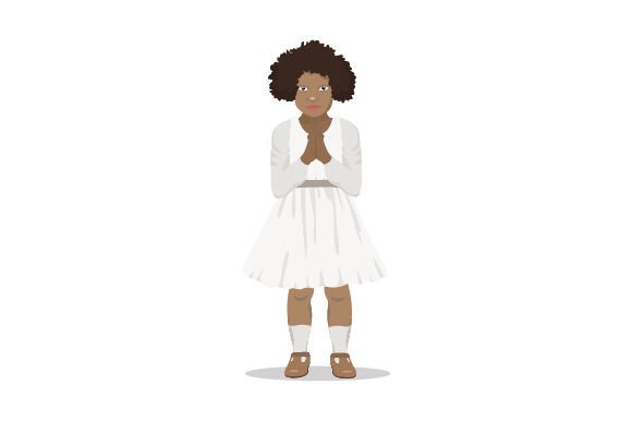 Girl Dressed in a Long Sleeved White Dress - Baptism, Realistic Religious Craft Cut File By Creative Fabrica Crafts