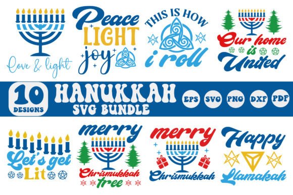 Hanukkah SVG Bundle / Jewish SVG Grafika Rękodzieła Przez etcify