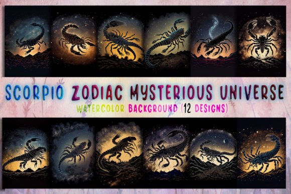 Scorpio Zodiac Watercolor Background Gráfico Fondos Por Meow.Backgrounds