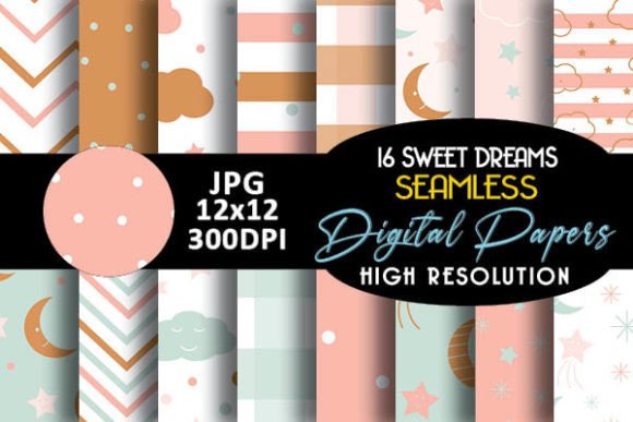 Boho Sweet Dreams Digital Papers Grafika Papierowe Wzory Przez Grafixeo