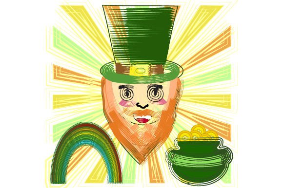 Leprechaun with Rainbow and a Pot of Gold Saint Patrick's Day Craft-Schnittdatei Von Creative Fabrica Crafts