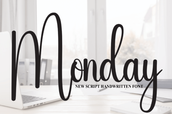 Monday Polices Manuscrites Font By william jhordy