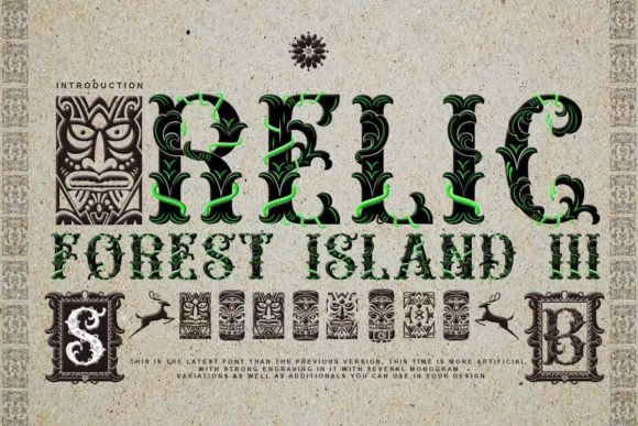 Relic Forest Island Iii Decorative Font By jehansyah251