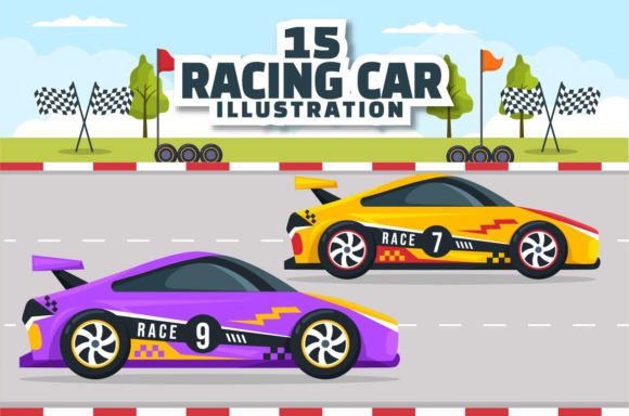 15 Formula Racing Sport Car Illustration Graphic Illustrations By denayunecf