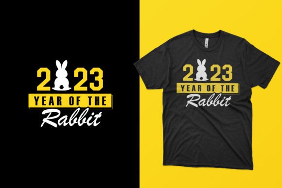 2023 Year of the Rabbit T-shirt! Graphic Print Templates By sarfinarifbd2556