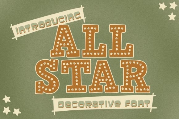 All Star Decorative Font By Rasa