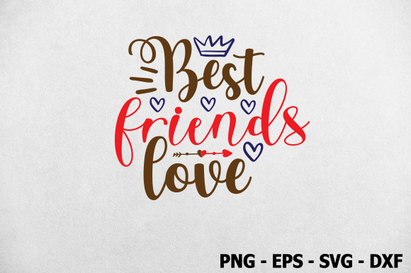 Best Friends Love Valentine SVG Gráfico Manualidades Por SafeHeart