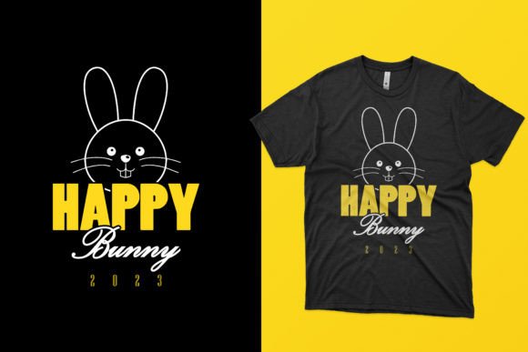 Happy Bunny 2023 New T-shirt !! Graphic Print Templates By sarfinarifbd2556