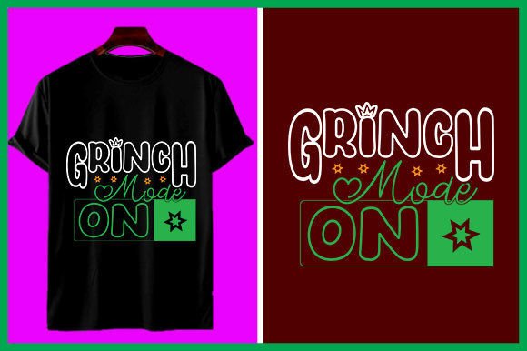 Grinch Mode on Graphic T-shirt Designs By Bulk T-shirt 605
