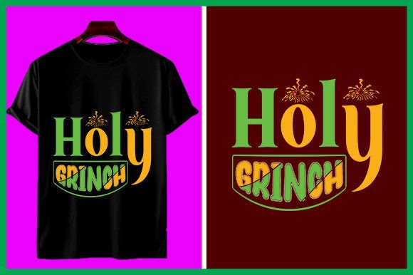 Holy Grinch Graphic T-shirt Designs By Bulk T-shirt 605