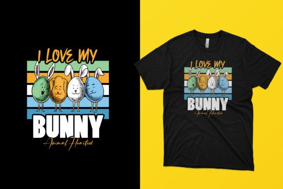 I Love My Bunny Animal T-shirt !! Afbeelding Afdruk Sjablonen Door sarfinarifbd2556