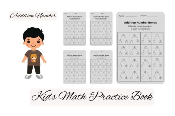 Kids Addition Math Practice Book Graphic Teaching Materials By Realtor Templates