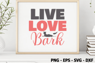 Live Love Bark, Cat SVG Design Illustration Artisanat Par SafeHeart 2