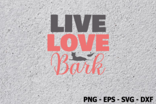 Live Love Bark, Cat SVG Design Illustration Artisanat Par SafeHeart 3