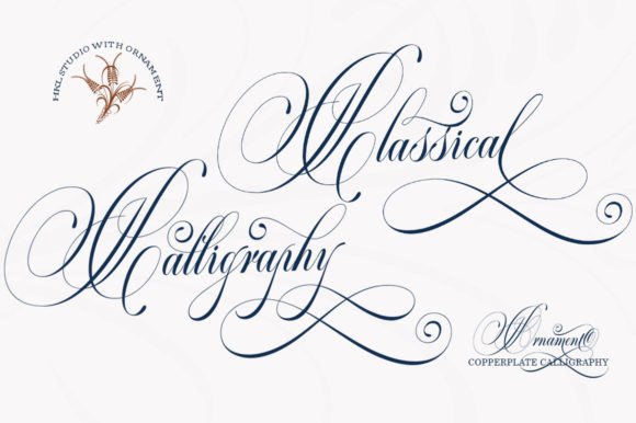 Classical Calligraphy Script & Handwritten Font By HKL Studio