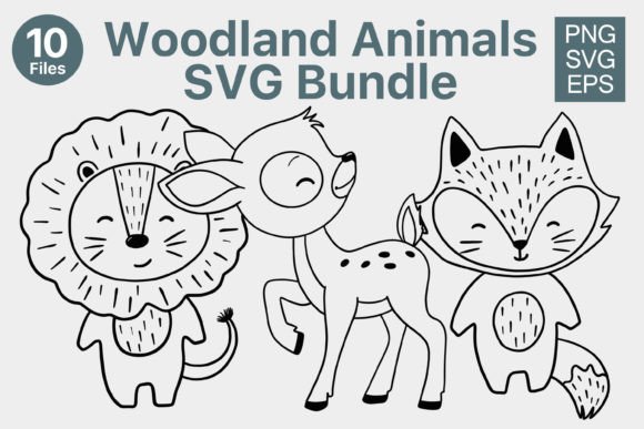 Cute Animals SVG Bundle Volume 11 Gráfico Ilustraciones Imprimibles Por Skalling Dygital