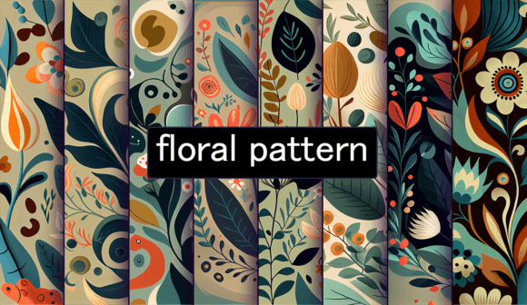 Floral Pattern Digital Paper Bundle Graphic Patterns By Print it