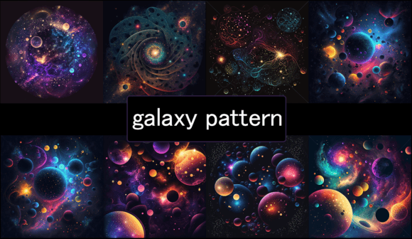 Galaxy Pattern Wallpaper Set Grafik Papier-Muster Von Print it