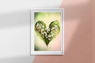 Lily of the Valley Heart Background Graphic Backgrounds By Meow.Backgrounds 9