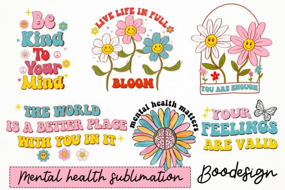 Mental Health Sublimation Bundle Graphic Crafts By BOO.design