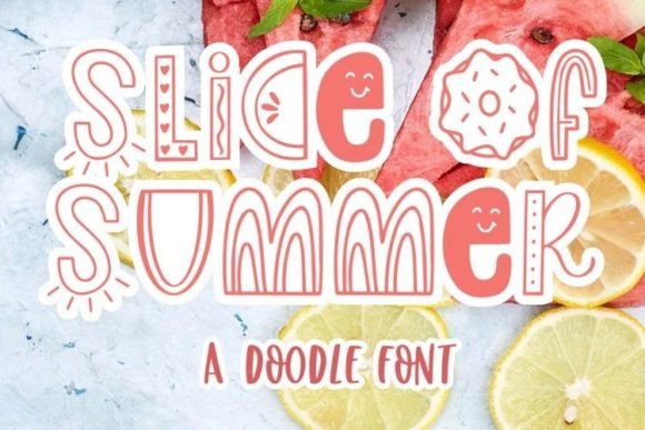 Slice of Summer Font Decorativi Font Di jordynalisondesigns
